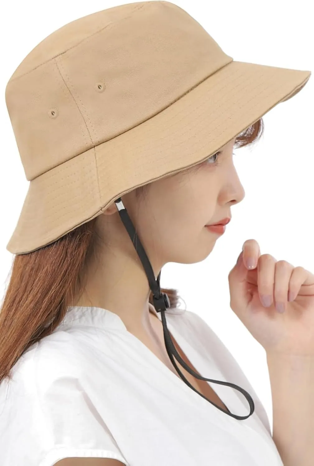 Women's Wide Brim Bucket hat, Bicycle Riding Helmet with Built-in Hard Shell, Lightweight Sun hat, Men's Mountaineering hat