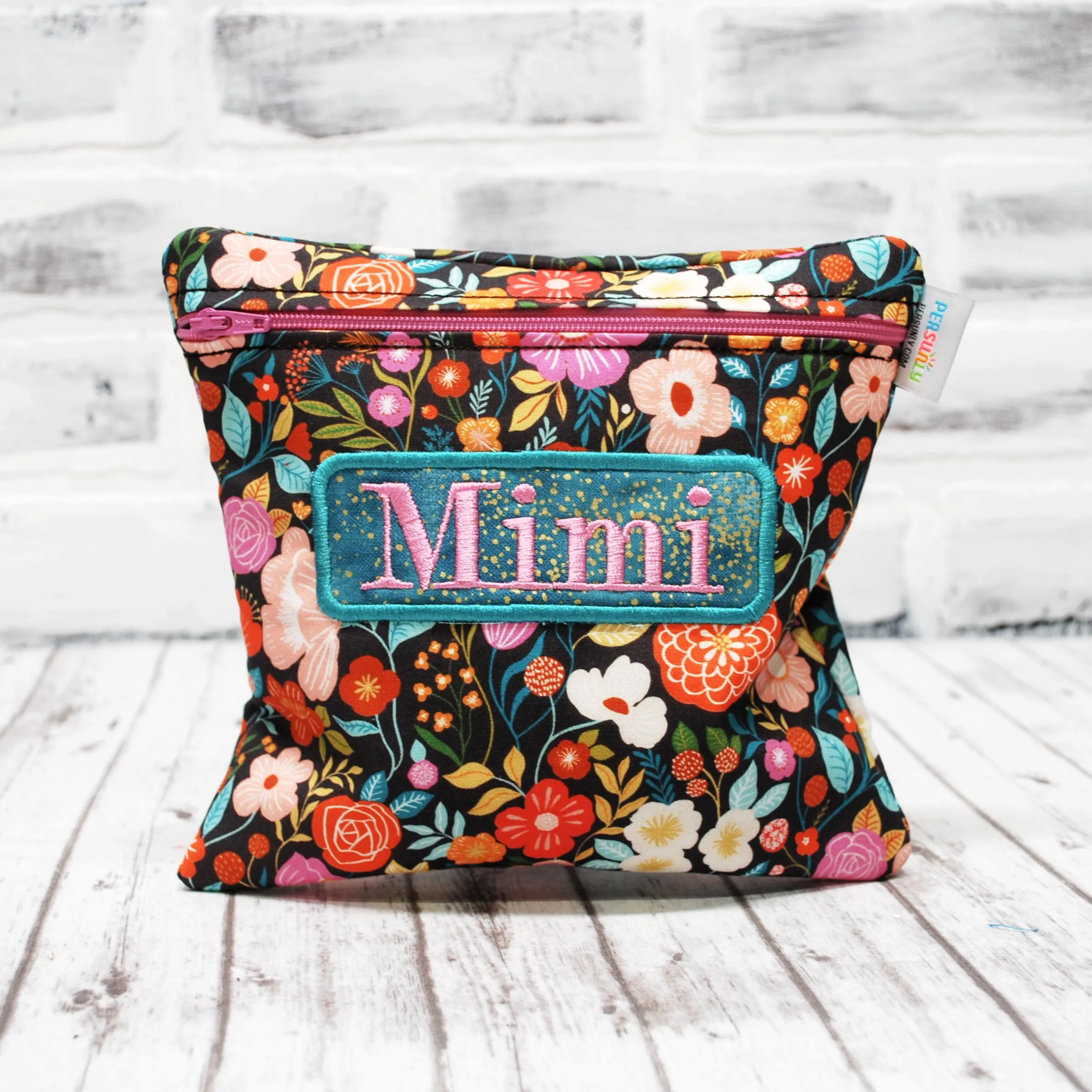 Woodland Floral Personalized Reusable Food Bag
