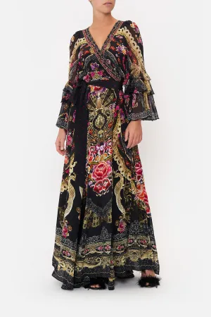 WRAP DRESS WITH RUFFLE SLEEVE DANCE WITH DUENDE
