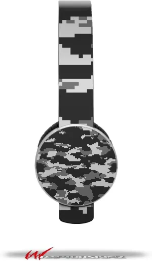 WraptorCamo Digital Gray Decal Style Skin (fits Sol Republic Tracks Headphones - Headphones NOT Included)