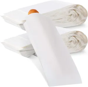 Yahenda 150 Pieces Paper Bread Bag Paper Storage Bags Disposable Homemade Long Bread Cookie Packaging for Bakery or Food Baking, 4.5 x 2.5 x 16 Inches(White)