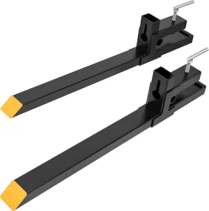 YINTATECH 60" 4000lbs Clamp on Pallet Forks Heavy-Duty Tractor Forks Compatible Tractor Bucket Forks for Tractor Attachments, Skid Steer, Loader Bucket