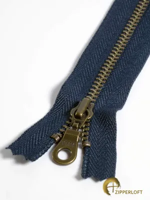 YKK #4.5 Antique (4-12" / 10.2-30.5cm) - 560 Deep Cove Blue