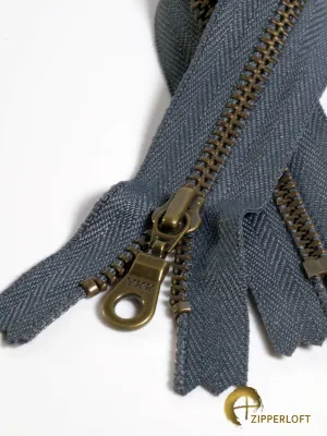 YKK #4.5 Antique (4-12" / 10.2-30.5cm) - 579 Dark Grey