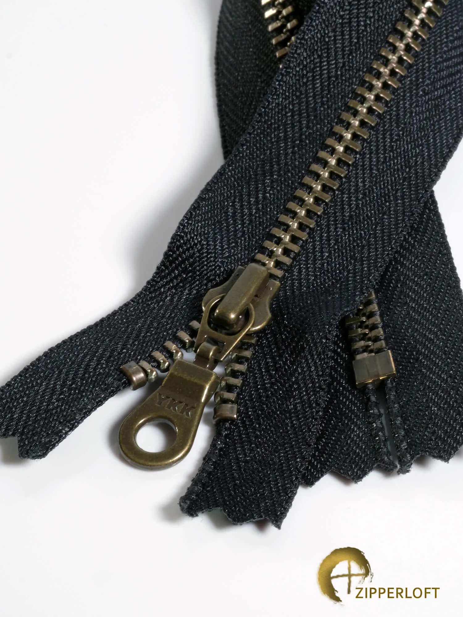 YKK #4.5 Antique (4-14" / 10.2-35.1cm) - 580 Black