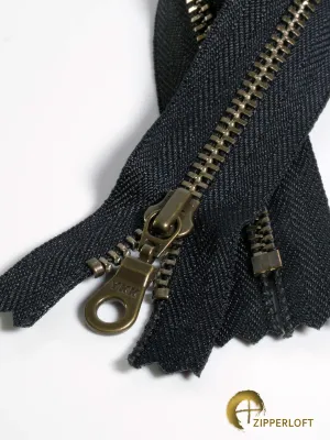 YKK #4.5 Antique (4-14" / 10.2-35.1cm) - 580 Black