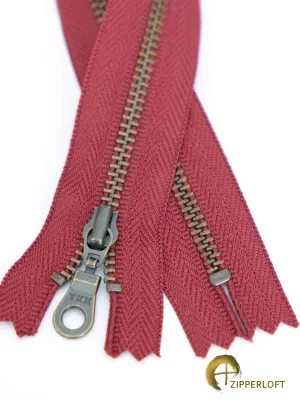 YKK #4.5 Antique (4-16" / 10.2-40.6cm) - 527 Deep Cranberry