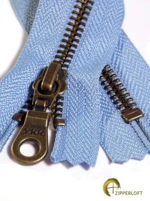 YKK #5 Antique (5-10" / 12.7-25.4cm) - 352 Icy Blue