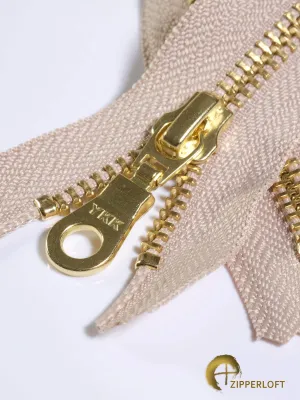 YKK #5 Golden Brass (5-16" / 12.7-40.7cm) - 101 Sandcastle