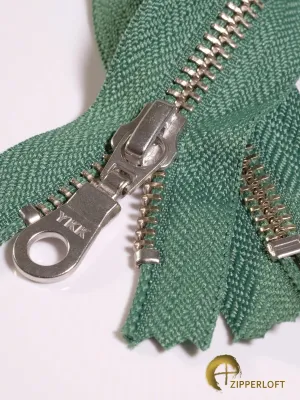 YKK #5 Nickel-Silver (5-10" / 12.7-25.4cm) - 829 Sea Green