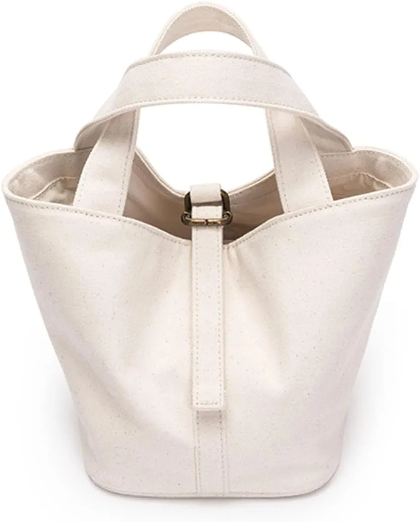 YONBEN® Tote Bucket Bag -Simple and Comfortable Handbag with Belt Opening Design Lightweight and Versatile Bucket Bag