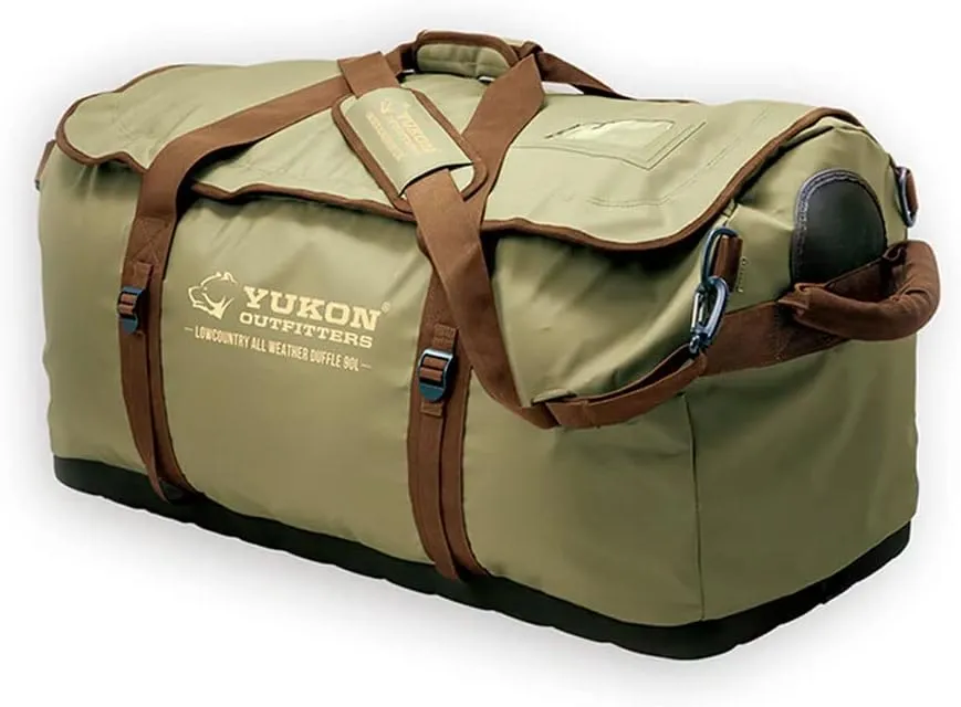 Yukon Outfitters Outdoor Camping Hiking Low Country All Weather Duffle Bag, Medium - 60L