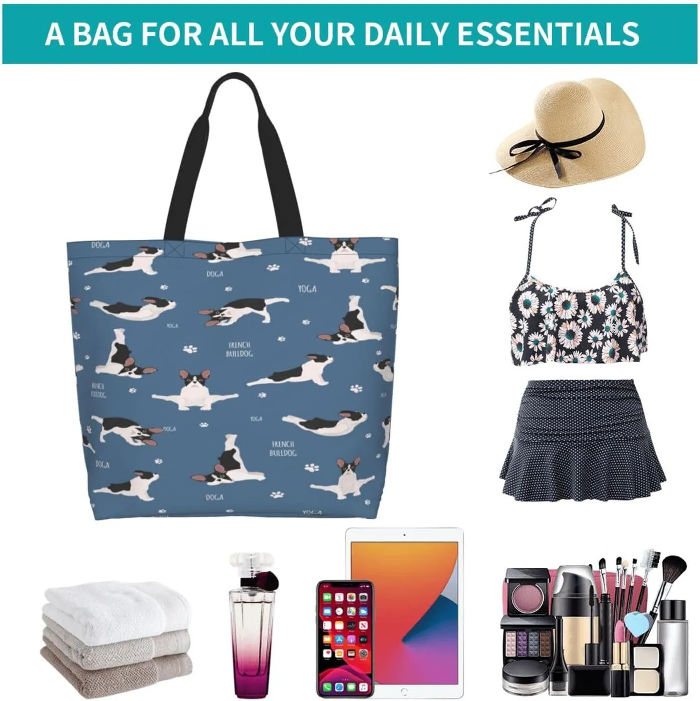 Zebra Back View Tote Bag Shopping Bag Portable Handbags Tote Shoulder Bucket Bags for Women