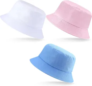 Zhanmai 3 Pcs XXL Bucket Hat for Man Woman Large Oversize Summer Beach Cotton Hats for Fisherman