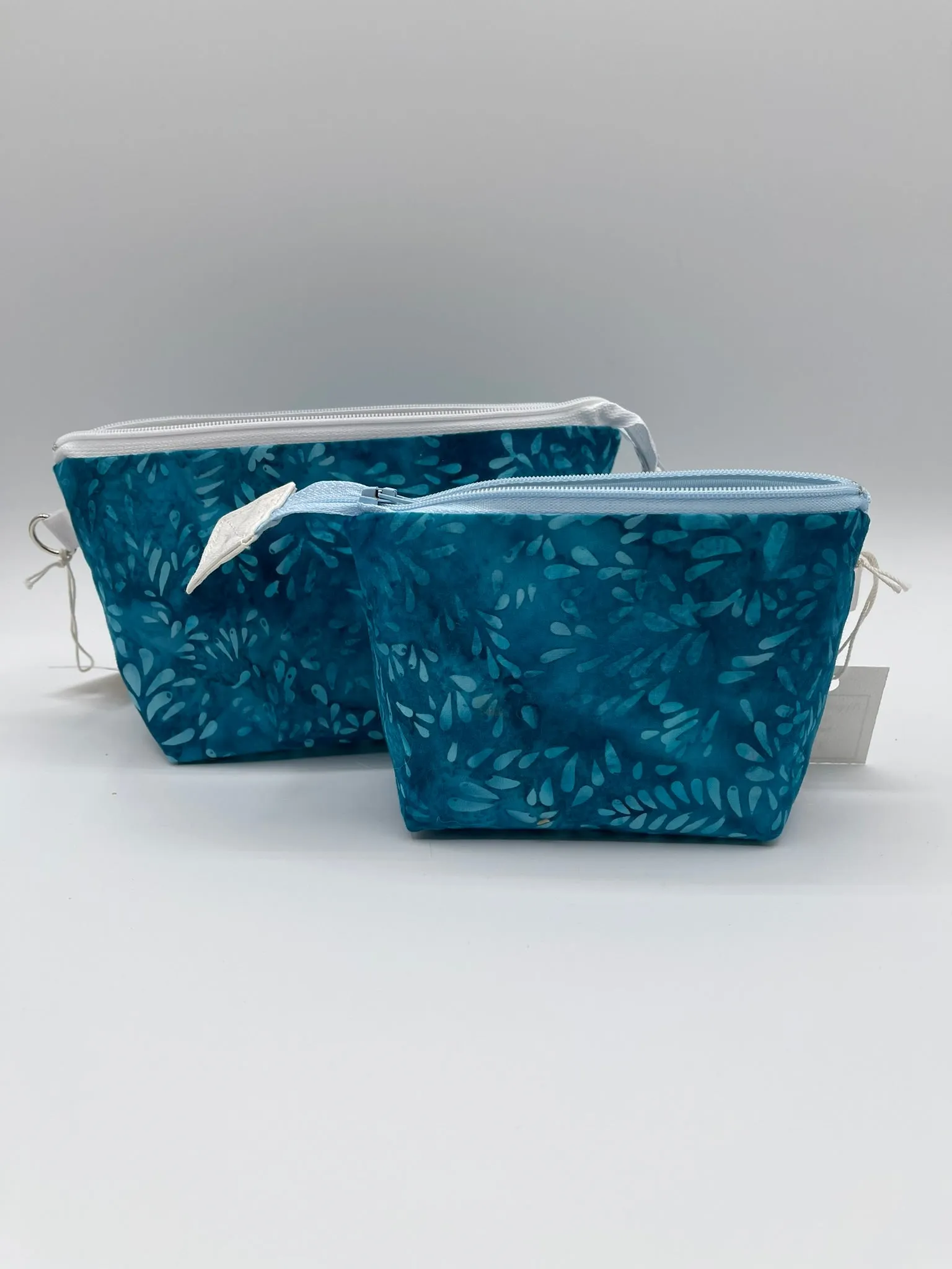 Zipper Bucket Bag - Blue Batik