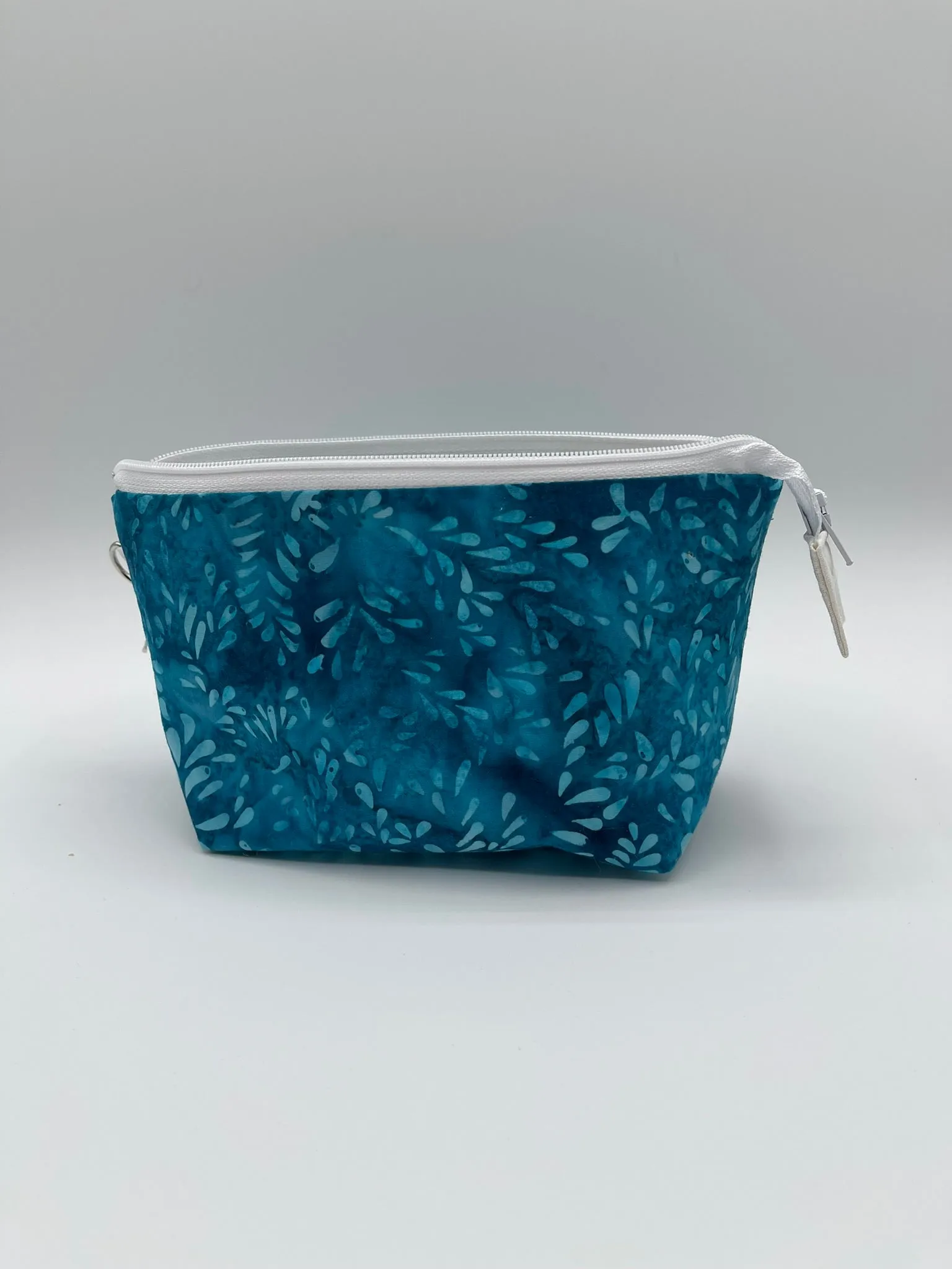 Zipper Bucket Bag - Blue Batik