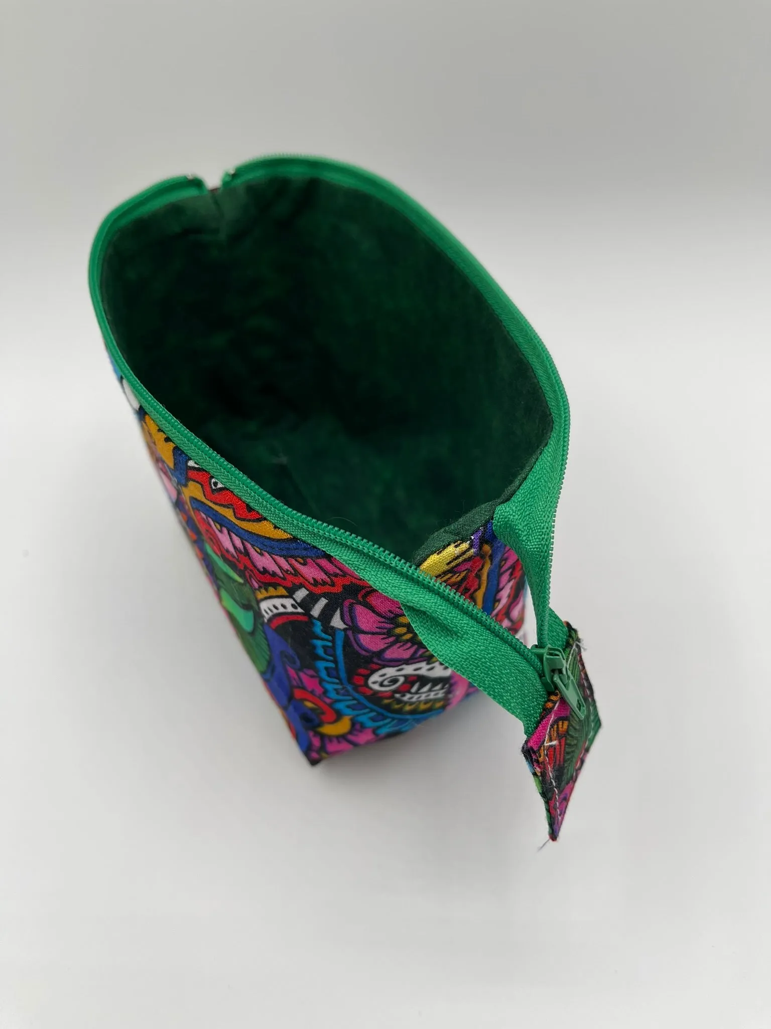 Zipper Bucket Bag - Bright Swirls on Black