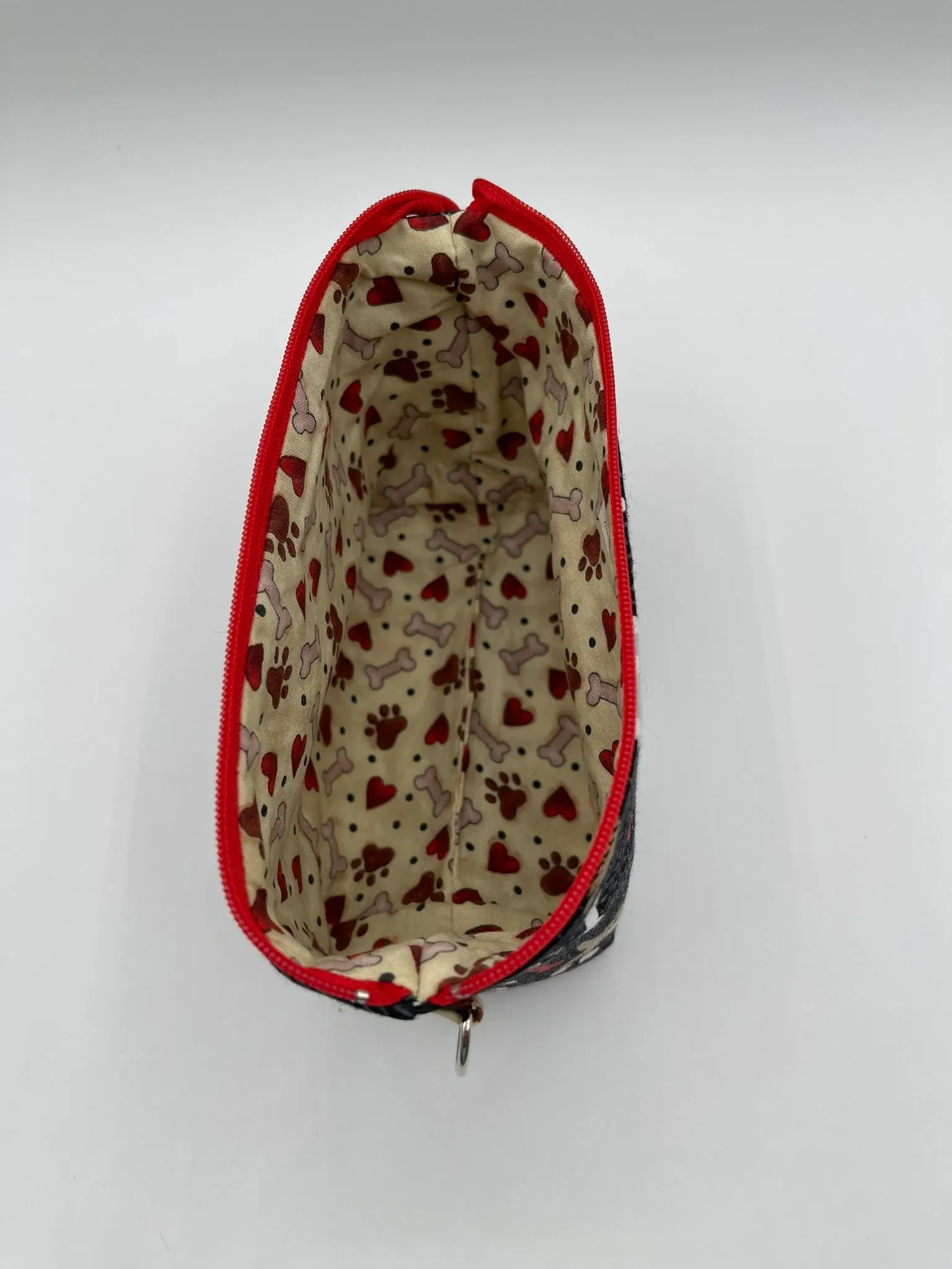 Zipper Bucket Bag - Dogs on Black