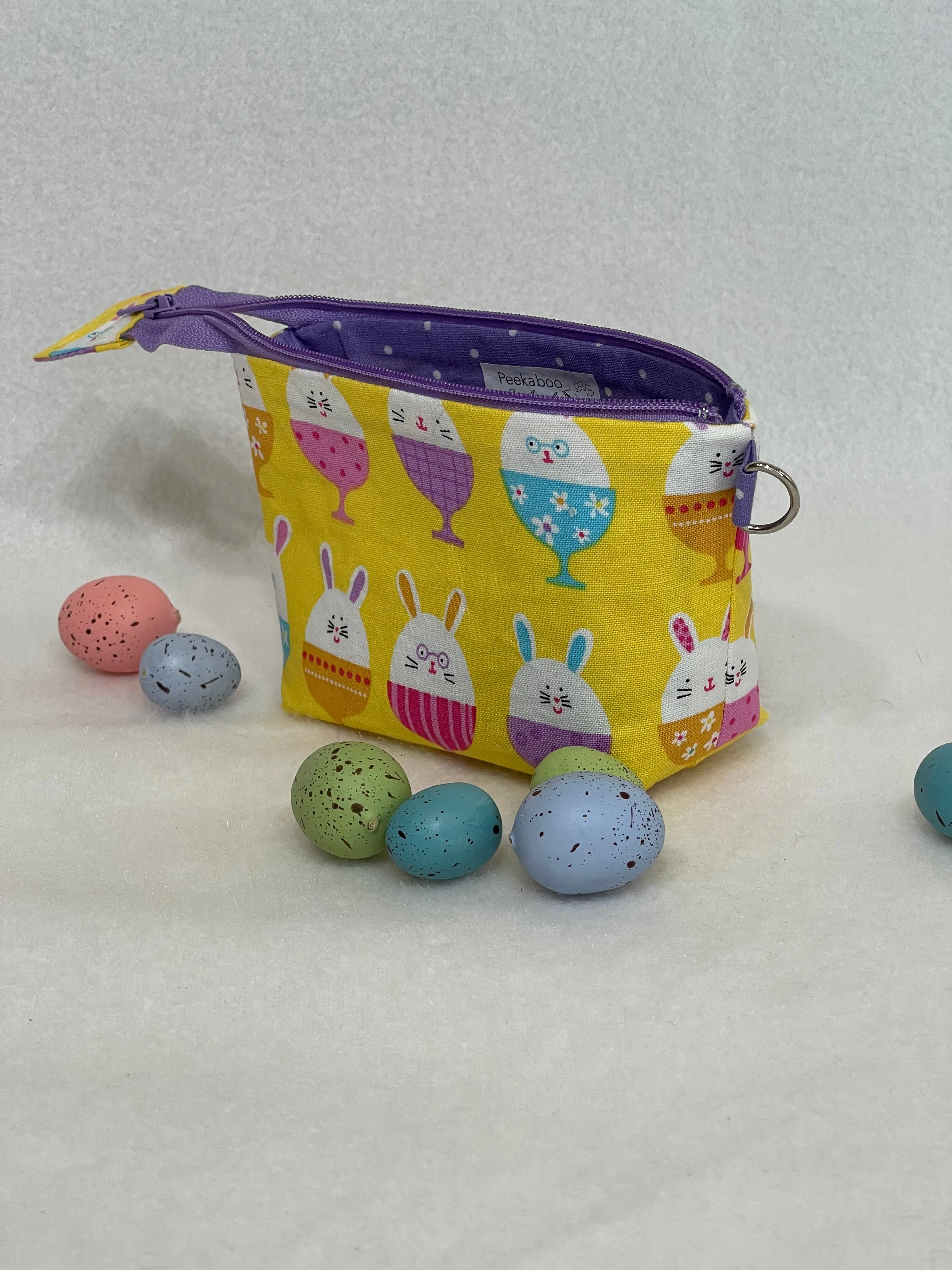 Zipper Bucket Bag - Easter Bunny Eggs