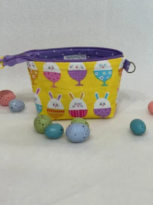 Zipper Bucket Bag - Easter Bunny Eggs