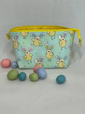 Zipper Bucket Bag - Easter Chick Bunny Ears