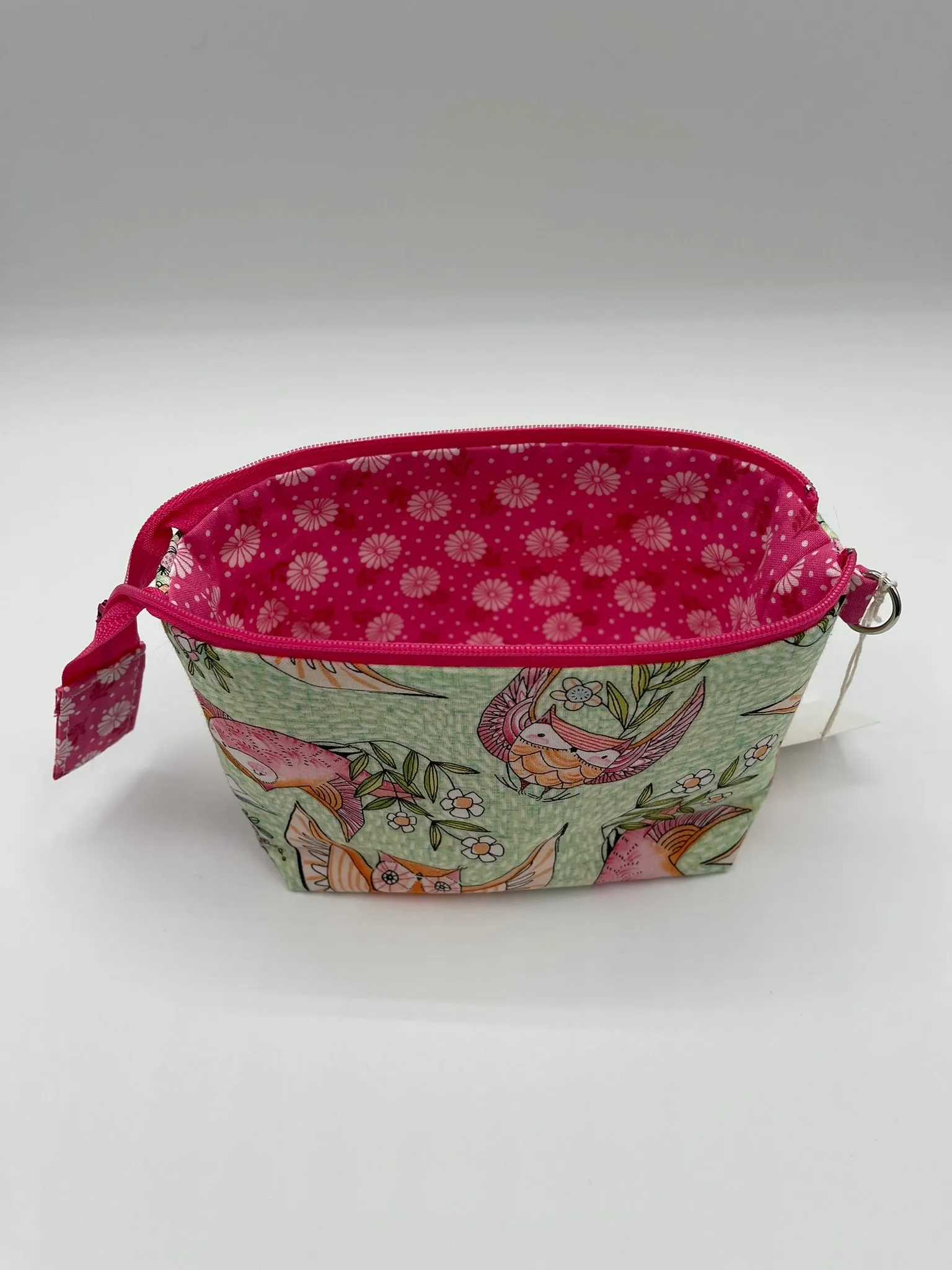 Zipper Bucket Bag - Flying Owls