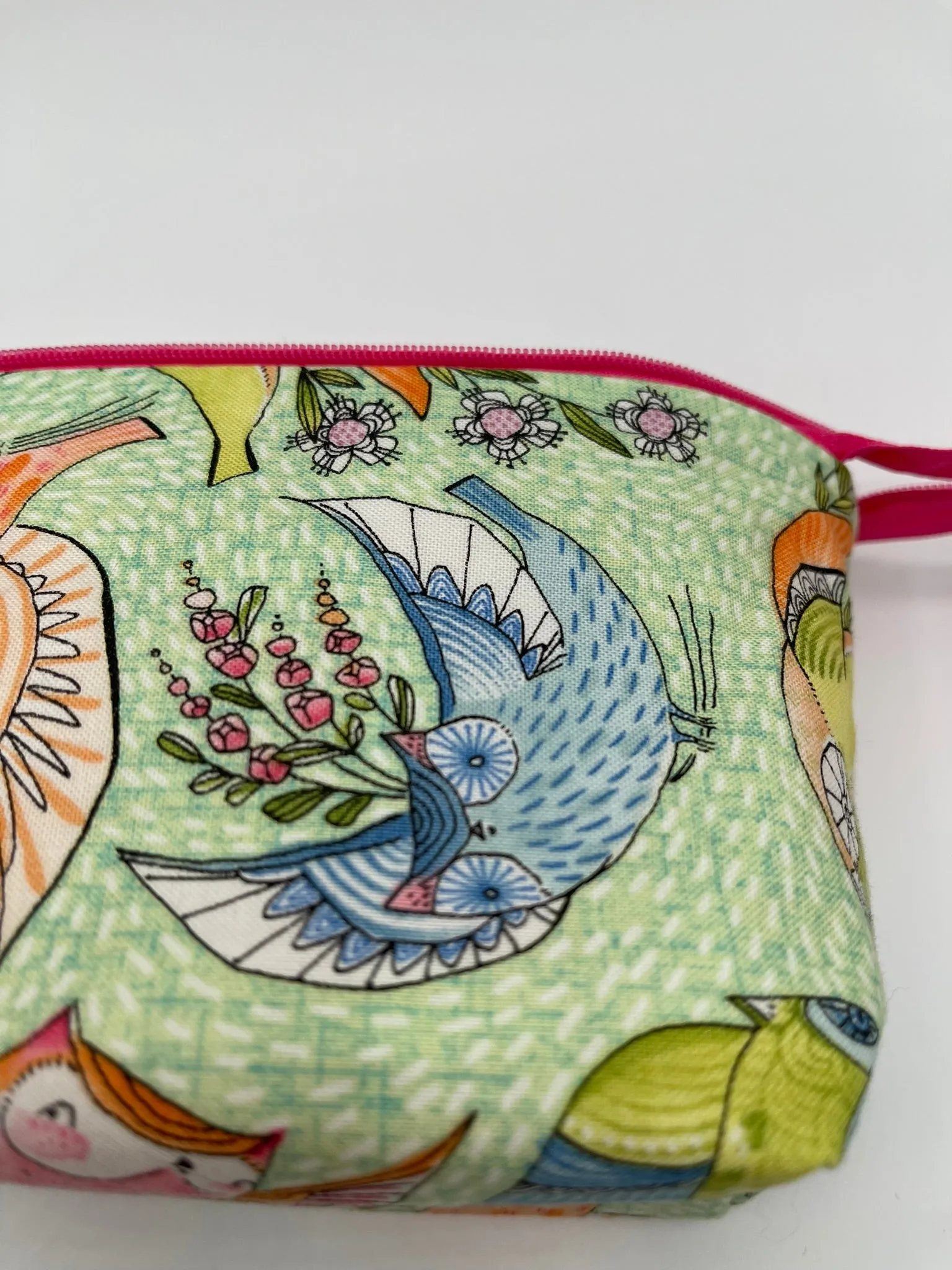 Zipper Bucket Bag - Flying Owls