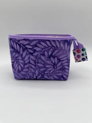 Zipper Bucket Bag - Purple Batik